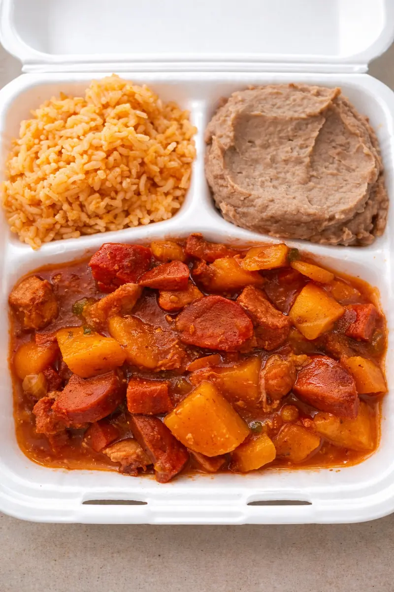 Platillo Discada norteña - mezcla de carnes al pastor con verduras - Juárez NL